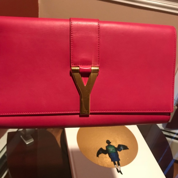 YSL HOT PINK CLUTCH - Picture 2 of 5